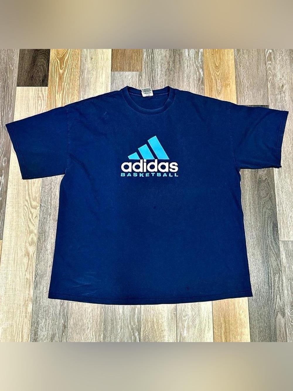 Nike Navy Blue Short-Sleeve Tee with Light Blue Logo